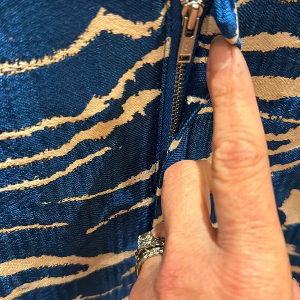 Milk & Biscuits Jacket Kids L 7 8 Blue White Zebra Print Quilted Lining Fashion